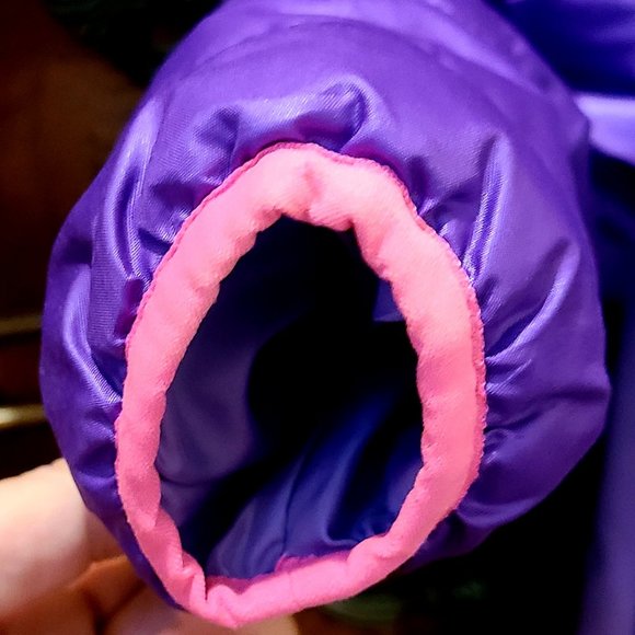 Children's Faded Glory 7-8 Puffy Coat/Jacket Purple Pink Hood & Zipper Pocket's. - Picture 12 of 14